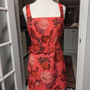 C/MEO Collective Pinky Peach Mini Sundress Square Neck Sleeveless